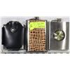 Image 1 : 3 NEW LIQUOR FLASKS
