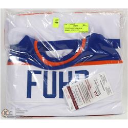 SIGNED GRANT FUHR OILERS JERSEY WITH JSA-COA