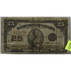 1923 CANADIAN SHINPLASTER