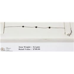 LADIES 14KT WHITE GOLD BLACK DIAMOND BRACELET