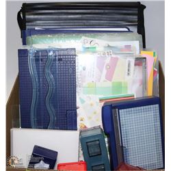 LARGE BOX FULL OF SCRAPBOOKING SUPPLIES