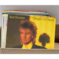 BOX OF LPS INCL ROD STEWART, GLEN CAMPBELL, BOOT'S