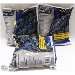 3 BAGS OF NEW CERAMIC BRIQUETTE ROCKS
