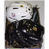 Image 1 : FLAT OF HELMETS AND BOYS BALL GLOVE WITH BALL