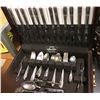 Image 1 : 61 PC MIXED SILVERWARE IN SILVER CLOTH BRAND BOX