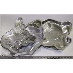 7 VINTAGE CHARACTER CAKE PANS 1975+