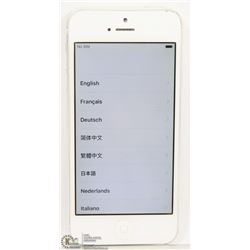 APPLE iPHONE 5 16GB SILVER FOR ROGERS