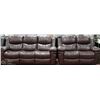 Image 1 : NEW BROWN RECLINING SOFA WITH LOVE SEAT