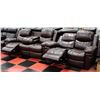 Image 2 : NEW BROWN RECLINING SOFA WITH LOVE SEAT