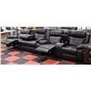 Image 2 : NEW BLACK LEATHERETTE RECLINING CONSOLE LOVE SEAT