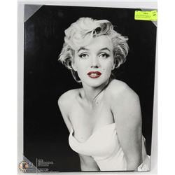 BLACK & WHITE MARILYN PORTRAIT WITH RED LIPS