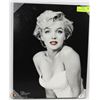 Image 1 : BLACK & WHITE MARILYN PORTRAIT WITH RED LIPS