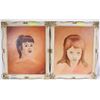 Image 1 : 2 OIL PAINTINGS. WOMEN WITH SHORT BANGS