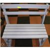 Image 1 : PURPLE  WOOD PAINTED GARDEN BENCH