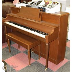 ESTATE WILLIS AND CO PIANO WITH BENCH