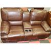 Image 1 : NEW BROWN LEATHERETTE GLIDER ROCKER RECLINER