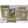 Image 1 : 7PC GIFT SET DECOR INCL 5 FRAMES, CANDLE HOLDERS