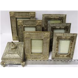 7PC GIFT SET DECOR INCL 6 FRAMES & JEWELLERY BOX