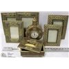 Image 1 : 7PC GIFT SET DECOR INCL 5 FRAMES, CLOCK  AND