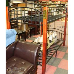 NEW WOOD AND METAL SINGLE BUNK BED