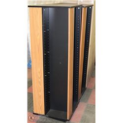 PAIR OF CD STORAGE CABINETS 18"X18"X52"H