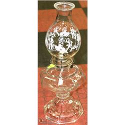 VINTAGE ESTATE HURRICANE LAMP 17 1/2 " TALL