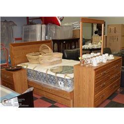 SOLID WOOD QUEEN SIZE BEDROOM SUITE INCL HEADBOARD