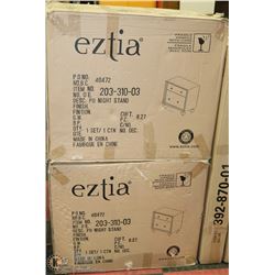 PAIR OF SNAKESKIN STYLE NIGHT STANDS AS IS