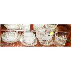 LARGE CUTGLASS & CRYSTAL SERVEWARE COLLECTION