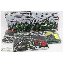 GROUP OF 5 NEW PILSNER DOUBLE SIDED FLAGS