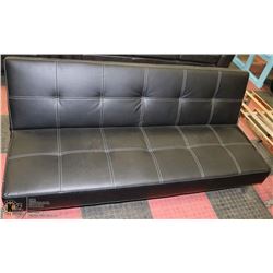NEW WALLACE BLACK LEATHERETTE WITH WHITE STITCHING
