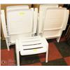 Image 1 : GROUP OF 4 FOLDING PLASTIC LAWNCHAIRS SOLD WITH