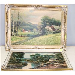 PAIR OF VINTAGE ESTATE FRAMED PICTURES