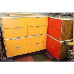 SET OF THREE 8 DRAWER COMMERCIAL GRADE CABINETS