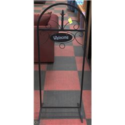 BLACK AND METAL PLANT HOLDER - 46"H X 17 1/2"W