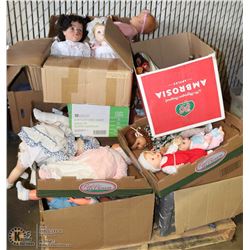 PALLET OF ESTATE DOLL COLLECTION INCL MANY