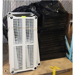 PALLET OF PLASTIC SHELVES