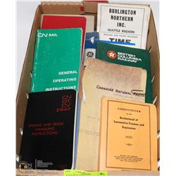 FLAT OF RAILROAD MANUALS & BOOKS
