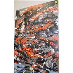 LARGE ABSTRACT OIL ON CANVAS