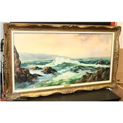 LARGE PAINTING BY E. RUSSONI "SEASCAPE"