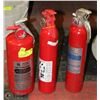 Image 1 : LOT OF 3 CHARGED FIRE EXTINGUISHERS