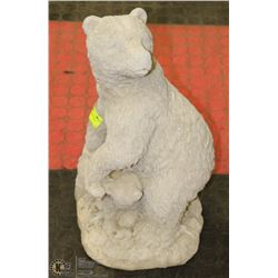 CONCRETE GRIZZLY BEAR WITH CUB 19" HIGH