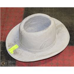CONCRETE WESTERN HAT PLANTER  17"