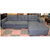 Image 1 : LARGE GREY FABRIC CHAISE LOUNGE SECTIONAL