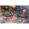 Image 1 : METAL FRAME GLASS TOP COFFEE TABLE W/ MATCHING