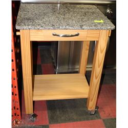 NEW GRANITE COUNTERTOP BUTCHER BLOCK ISLAND