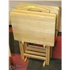 Image 1 : 4 TV TABLES WITH STAND