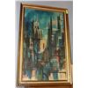 Image 1 : MONTEZ FRAMED ABSTRACT CITY PRINT 29"X45"