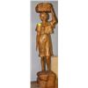 Image 1 : CARVED WOOD LADY DECOR 32"H