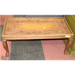 WOOD CARVED COFFEE TABLE
